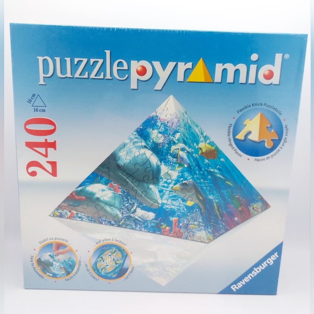 avensburger 240 Piece Puzzle Pyramid - Dolphins/Sea Life‎ - Made In Germany